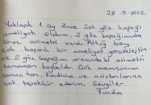 Altuğ bey çok başarılı bir ameliyat gerçekleştirdi
