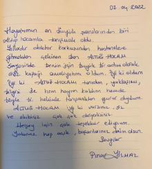 Yaklaşımına ve bilgisine hayran kaldım